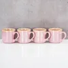 4er Set Steingut Becher 350ml Tasse Rosa Kaffeetassen Produktbild-Vorschau 3