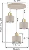 A diagram showing the dimensions of a pendant light fixture. Produktbild-Vorschau