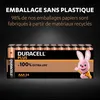 A pack of Duracell Plus AAA batteries with marketing text and a cartoon bunny. Anteprima dell’immagine prodotto