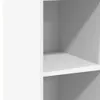A close-up view of a white shelf unit. Náhled obrázku produktu