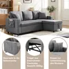 A sectional sofa with multiple close-up views highlighting its features. Produktbild-Vorschau