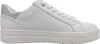 A side view of a white women's sneaker with a silver accent on the heel. Náhľad obrázku produktu