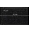 A dark gray doormat with dimensions indicated by white lines and text. Anteprima dell’immagine prodotto