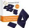 Nackenkissen 3er Set Blau – Nackenhörnchen für Flugzeug Produktbild-Vorschau 1