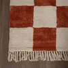Teppich Kariert - Blox Fringe Terracotta Weiß Produktbild-Vorschau 5