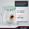 WELLGRO 25x Einmachgläser mit Schraubdeckel grün kariert - Produktbild-Vorschau 2