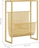 vidaXL Stojan na časopisy zlatý 35x15x45 cm ocelový Náhled obrázku produktu 7