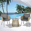 Outsunny 3-tlg. Rattan Gartenmöbel-Set, Sitzgarnitur mit 2 Produktbild-Vorschau 2