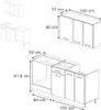 Mini kuchyňa Vicco R-Line Čierna vysoký lesk/biela 160 cm Náhľad obrázku produktu 2