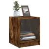 Design Nachttische mit Glastüren 2 Stk. Räuchereiche Produktbild-Vorschau 4