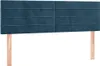 vidaXL Kopfteile Dunkelblau 144x5x78/88 cm Samt Produktbild-Vorschau 1