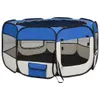 vidaXL Parc pour chiots pliable avec sac de transport bleu Voir les images du produit 3