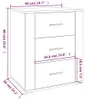 vidaXL Noční stolek bílý 50x36x60 cm Dřevěný materiál Náhled obrázku produktu 7