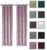 Samt Vorhang 2er Set Ösen Petrol 140x145 cm Verdunkelung  Produktbild-Vorschau 7
