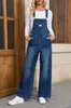 Damen-Jeans-Latzhose – Verstellbare Schulterträger, weites Produktbild-Vorschau 2