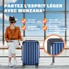 MONZANA® Lot de 3 valises rigides Bleu M/L/XL 4 roues 360° Voir les images du produit 2