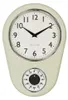 A cream-colored wall clock with a built-in timer. Anteprima dell’immagine prodotto