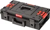 A black modular tool storage box with red accents. Produktbild-Vorschau