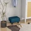 HOMCOM Pouf Fußstütze niedriger Hocker aus Leinenstoff, Produktbild-Vorschau 7