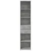 vidaXL Highboard Betongrau 40x42,5x185 cm Holzwerkstoff Produktbild-Vorschau 4