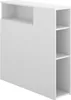 A white headboard with shelves. Voir les images du produit