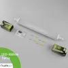 A white LED tube light and its accessories are laid out on a light gray surface. Produktbild-Vorschau