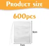 Teefilter 600 Stück, 7 x 9 cm Mit Kordelzug, Weiße Produktbild-Vorschau 6
