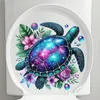 GKA WC Deckel Aufkleber Schildkröte mit Blumen Produktbild-Vorschau 2
