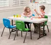Opklapbare tuintafel, wit, afmetingen 122 x 61 x 61 cm, Productafbeelding-voorbeeld 12