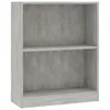 vidaXL Bücherregal Betongrau 60x24x76 cm Holzwerkstoff Produktbild-Vorschau 1