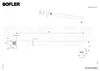 Technical drawing with dimensions of a shower arm. Produktbild-Vorschau