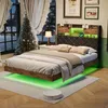 UnboxG Polsterbett Schwebebett 140×200 cm mit Produktbild-Vorschau 2