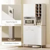 Mobile da cucina HOMCOM con ripiani aperti, scomparti, Anteprima dell’immagine prodotto 6