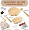 Brot Gärkorb Set, Gärkörbchen zum Brotbacken, 23cm Rund & Produktbild-Vorschau 6