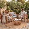 tectake® Garten-Loungesessel Boka, lasiertes Holz, 120 kg Produktbild-Vorschau 9