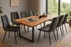 Esstisch Baumkante massiv Akazie natur 200 x 100 schwarz Produktbild-Vorschau 3