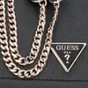 A close-up of a black handbag with gold chain detailing and a Guess logo. Produktbild-Vorschau