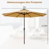 COSTWAY 300cm Sonnenschirm mit Solar-LED-Beleuchtung Produktbild-Vorschau 7