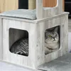 PawHut Kratzbaum aus Holz Katzenbaum Groß, Katzenkratzbaum Produktbild-Vorschau 8