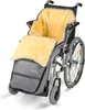 A wheelchair with a warm, fuzzy lining and a foot cover. Produktbild-Vorschau