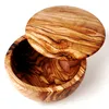 Dose mit Deckel aus Olivenholz 10 cm Produktbild-Vorschau 2
