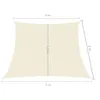 vidaXL Tenda da sole 160 g/m² bianco crema 4/5x3 m HDPE Anteprima dell’immagine prodotto 14