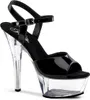 KISS-209 Damen Sandale von Pleaser, Schwarz Transparent , Produktbild-Vorschau 1