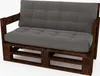 Lermowood Palettenmöbel Mpe Sofa 120 x 80 cm Palisander | Produktbild-Vorschau 1