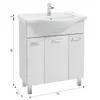 Stamar | Badezimmermöbel, mit Waschbecken, 75 cm, Produktbild-Vorschau 2