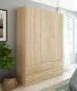 Drei-Türen-Garderobe Weymouth 135x52 cm Braun Kleiderhaken Produktbild-Vorschau 2