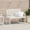 vidaXL Záhradná lavička, biela, 120 x 59 x 88 cm, HDPE Náhľad obrázku produktu 2