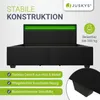 Juskys Polsterbett Lyon 140 x 200 cm schwarz – Bettgestell Produktbild-Vorschau 7