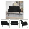 Ławka Living Store czarna 108x79x79 cm aksamitna Podgląd zdjęcia produktu 1