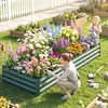 Verhoogde plantenbak van staal, 241 x 90,5 x 30 cm. Productafbeelding-voorbeeld 2